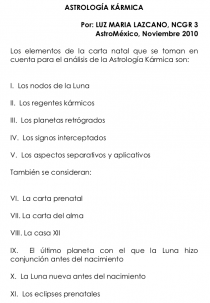 Astrología Kármica
