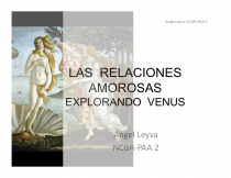 Las Relaciones Amorosas. Explorando Venus